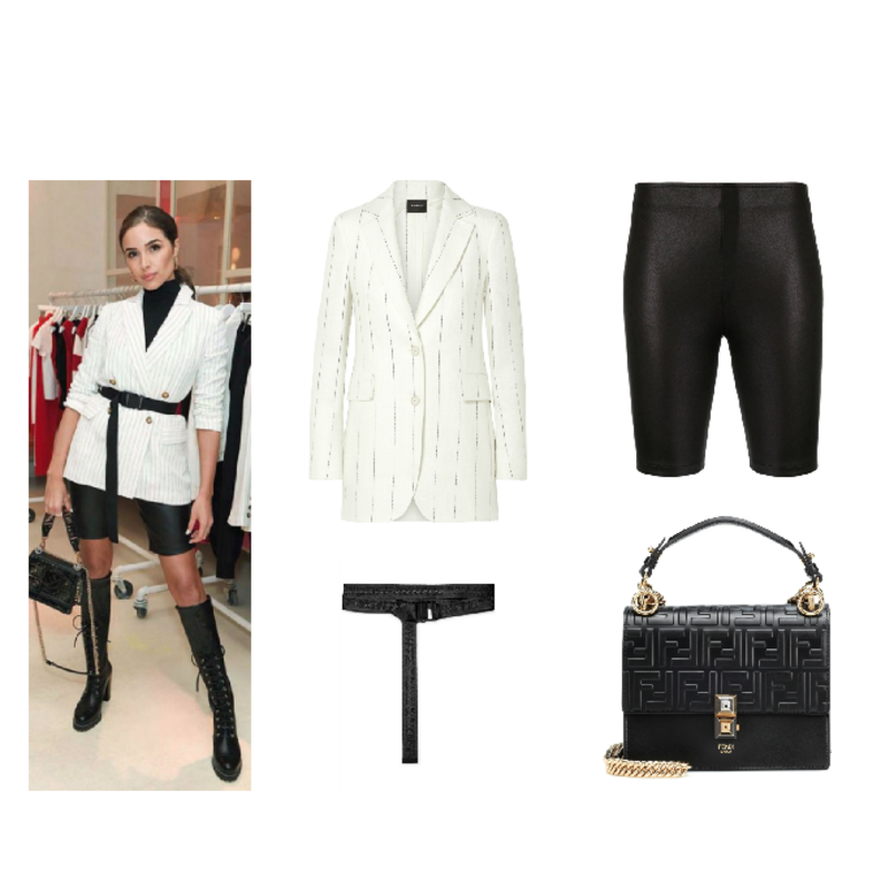 لوك عصري اعتمدته أوليفيا كولبو بالشورت والبليزر الأبيض