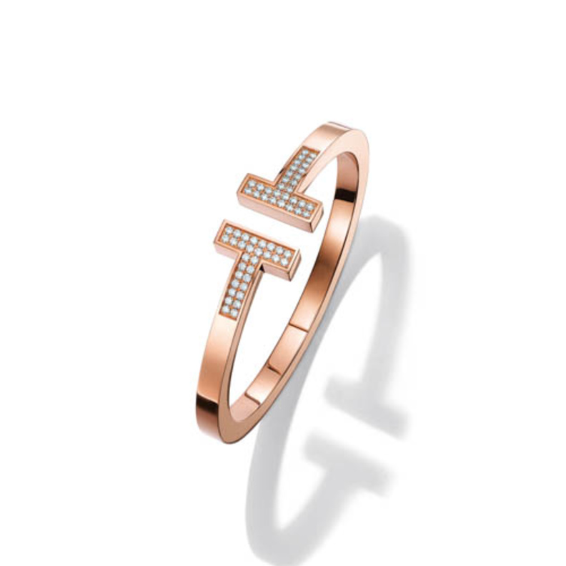 إسوارة Tiffany HardWear ball wire من الذهب الأبيض والألماس