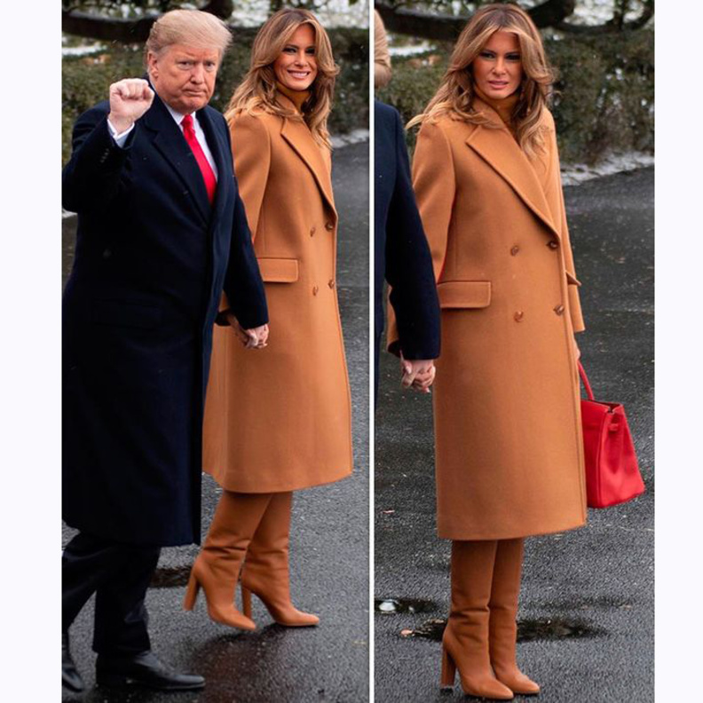 هل أعجبك معطف ميلانيا ترامب في إطلالتها الأخيرة برفقة دونالد ترامب؟