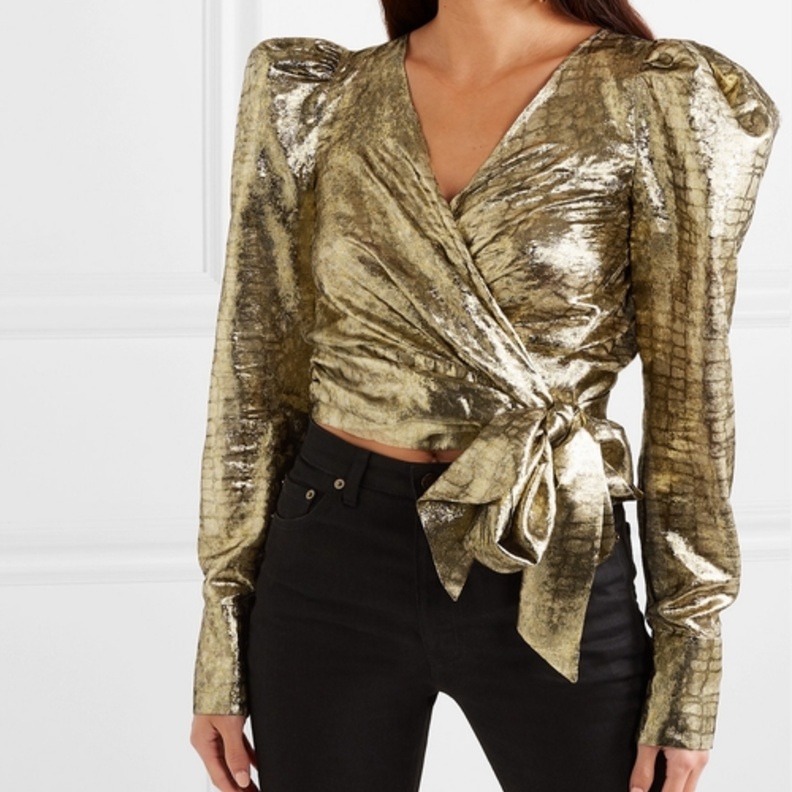 Alexander McQueen بلوز سهرة اوف شولدرز من