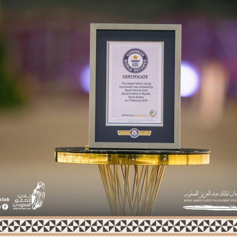  مهرجان الملك عبدالعزيز للصقور يدخل موسوعة غينيس 