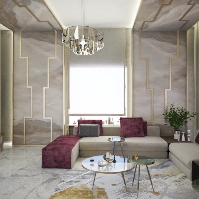  احدى اعمال المصممة الداخلية سارة محمد