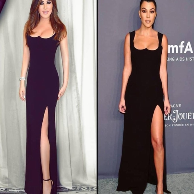 من بدت أجمل باللون الأسود كورتني كارداشيان أو نجوى كرم