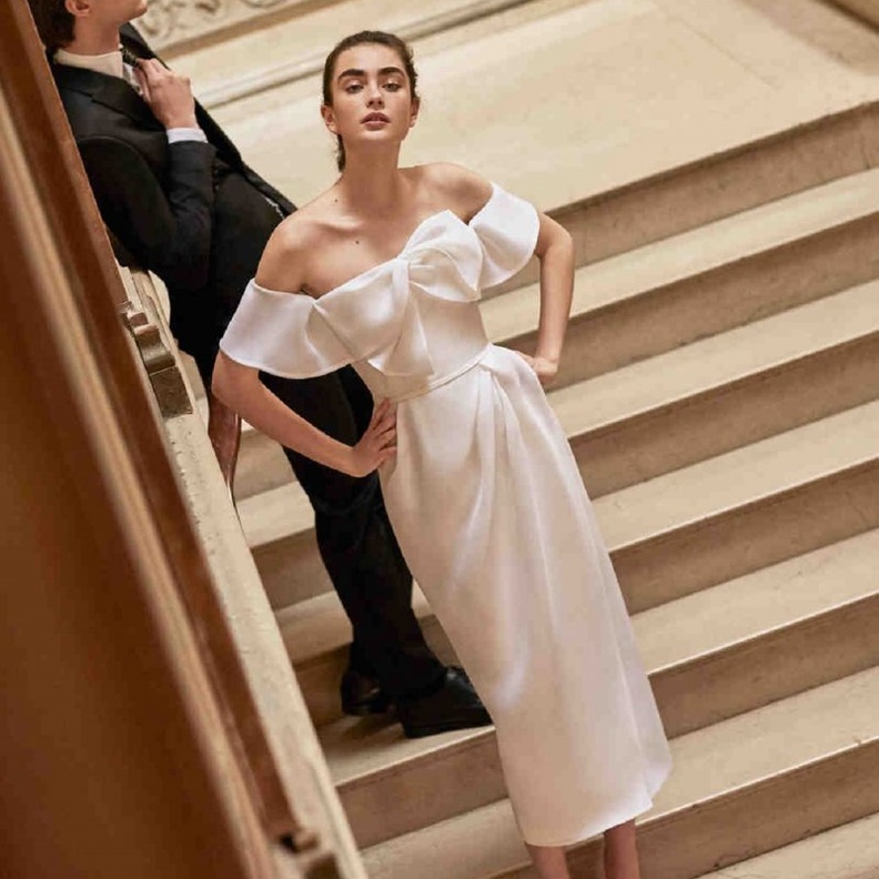 فساتين زفاف متوسطة الطول