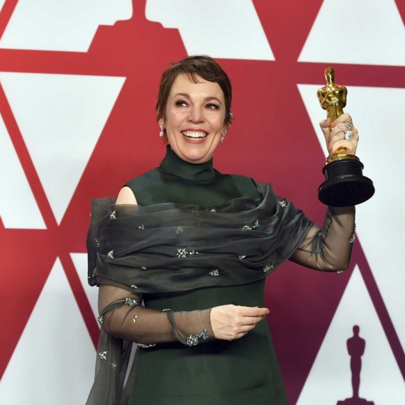  olivia colman في حفل الأوسكار 2019