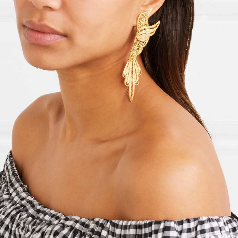 Chloé أقراط ذهبية عصرية من