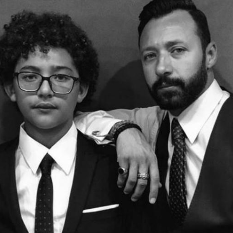 احمد فهمي وابنه عمر 