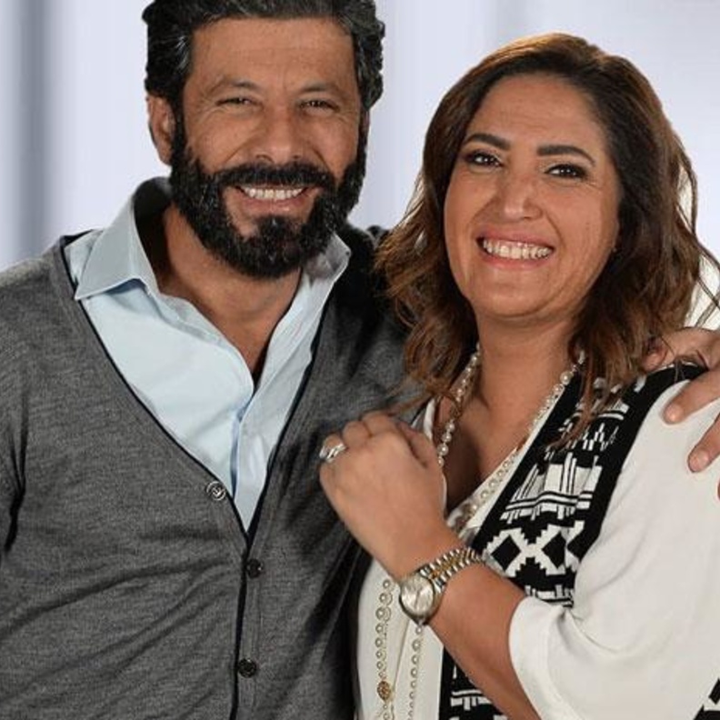 إياد نصار وزوجته 