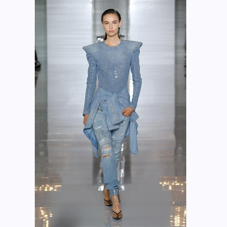 Alberta Ferretti الجينز بدرجات الباستيل لدى 