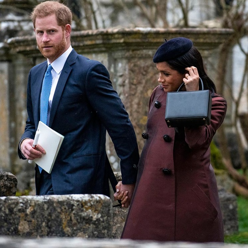 الأمير هاري وميغان ماركل في مراسم تعميد ابنة زارا تيندال