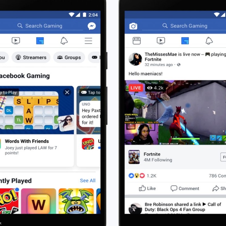 فيس بوك يظهر تبويب جديد خاص بالألعاب
