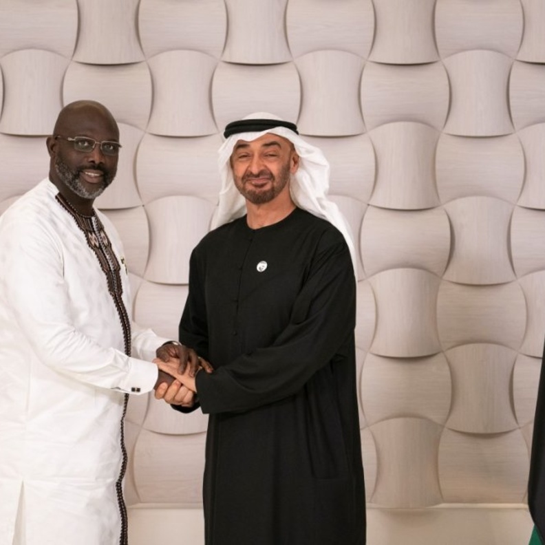  صاحب السمو الشيخ محمد بن زايد آل نهيان برفقة جورج وياه