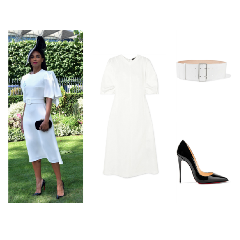 سيارا في اطلالة راقية بالفستان الأبيض