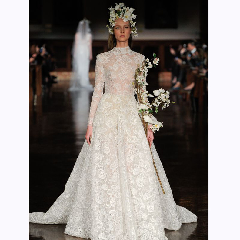 فساتين زفاف دانتيل من مجموعة ماغي سوتيرو موضة ربيع 2019