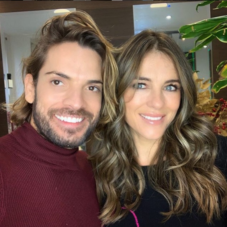 Paollo Sagerah مع Liz Hurley