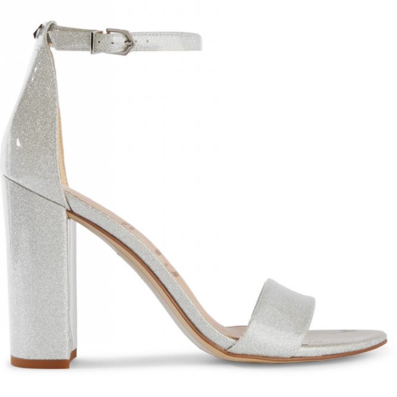 حذاء أبيض كعب عريض من Chloé 