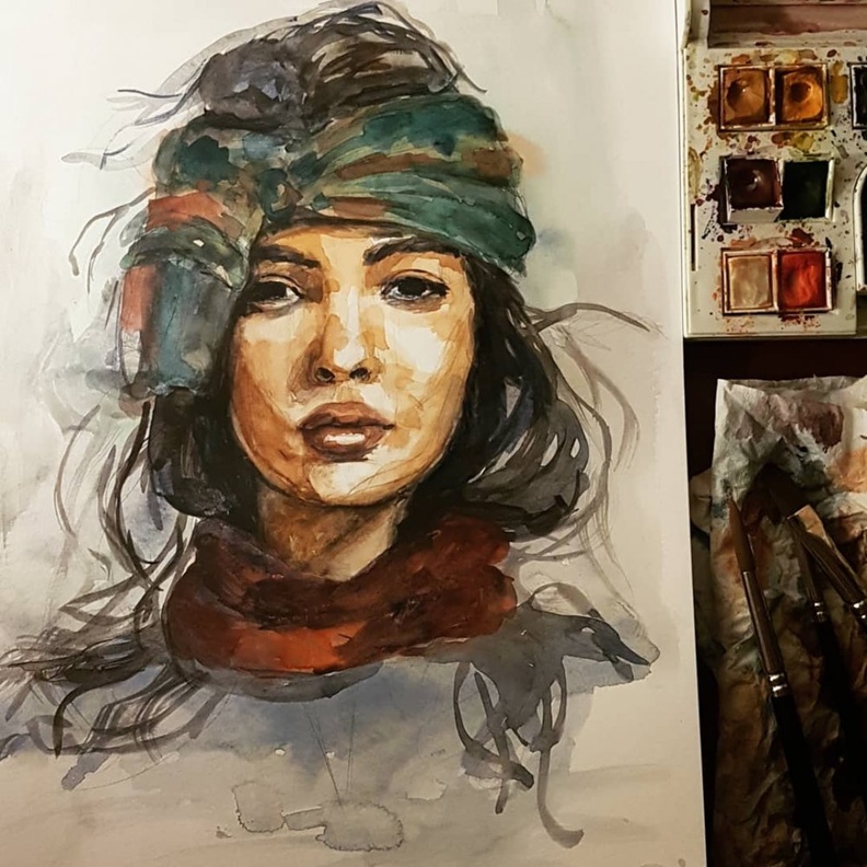  من أعمال الرسامة السعودية رحمة سليمان