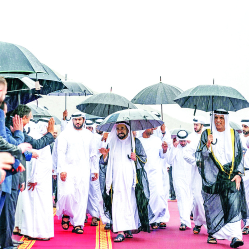 حاكما الشارقة ورأس الخيمة يدشنان طريق خورفكان الجديد في الإمارات