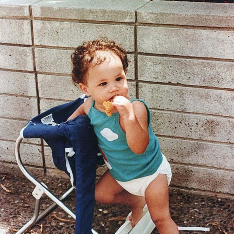 صورة من حياة ميغان ماركل وهي طفلة رضيعة