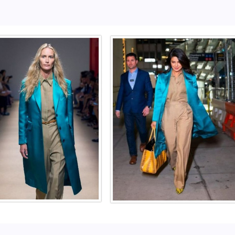 معطف بريانكا شوبرا الأزرق