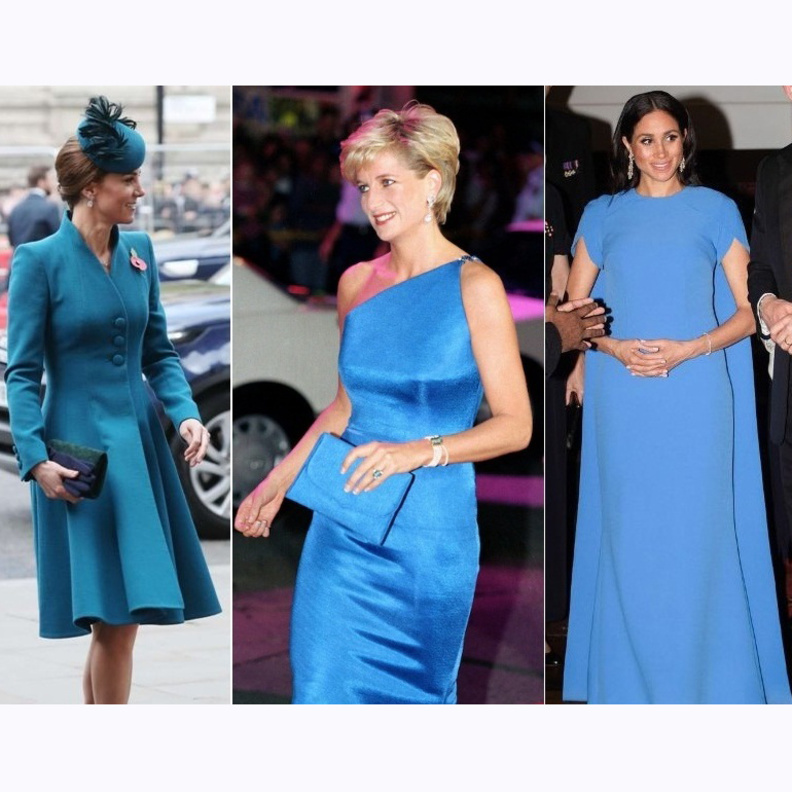 أجمل إطلالات الأميرات والملكات باللون الأزرق، فأي إطلالة تختارين؟
