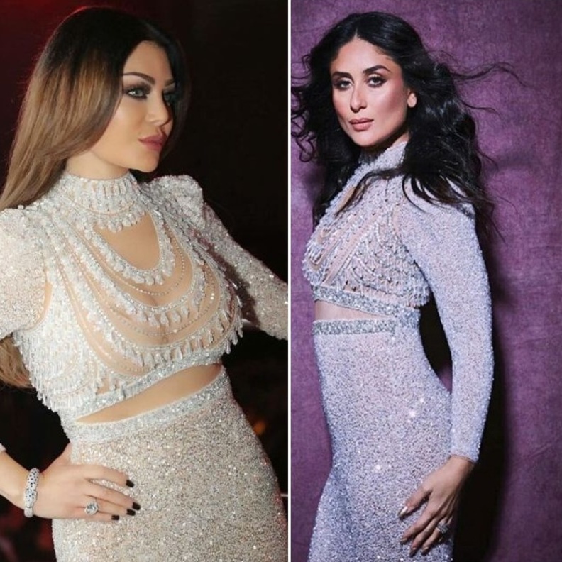 هيفا وهبي وكارينا كابور تتألقان بالفستان نفسه.. من بدت أجمل؟