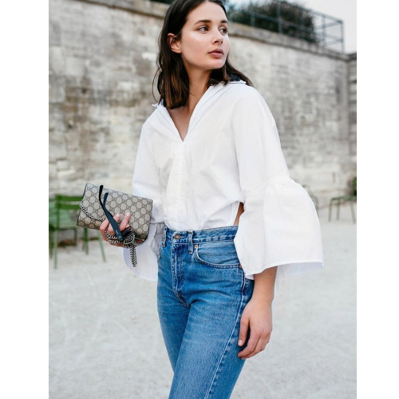 Alaïa قميص باللون الأبيض من