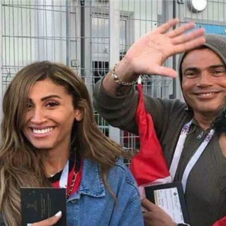 عمرو دياب ودينا الشربيني