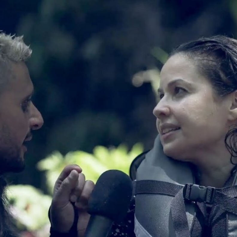 ريا ابي راشد في برنامج رامز في الشلال 