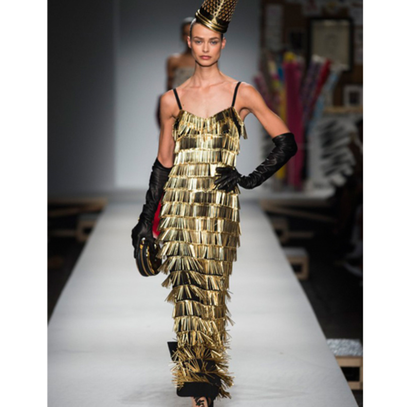 فستان بسيط باللون الذهبي من Tommy Hilfiger