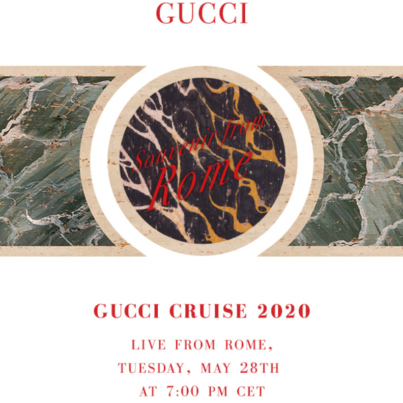 بث مباشر من إيطاليا لعرض أزياء Gucci Cruise 2020