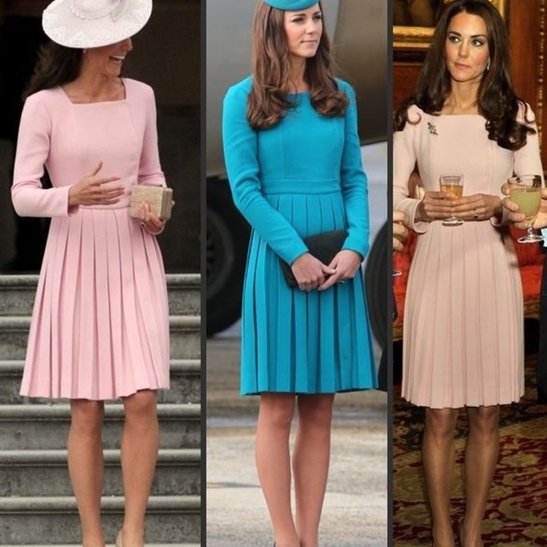 3 فستانين متشابهة بألوان مختلفة من تصميم إميليا ويكستيد