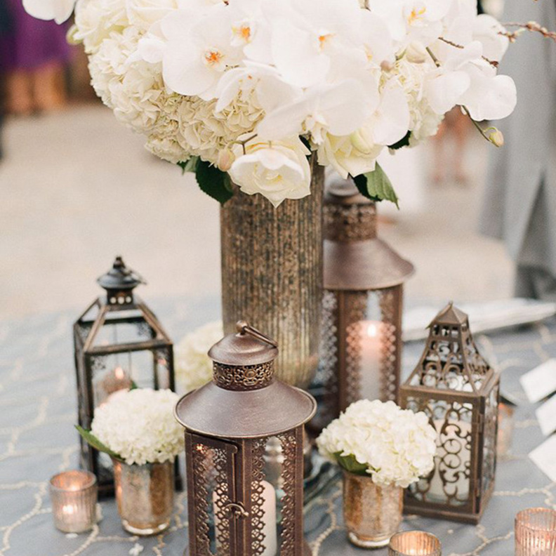 ادوات الطعام باللون البرونزي الفخمة لحفل زفاف ملوكي للعيد