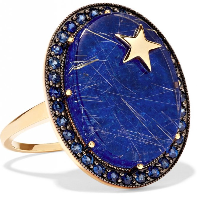 حجر اللازورد مع أحجار الياقوت الأزرق من علامة أندريا فوهرمان