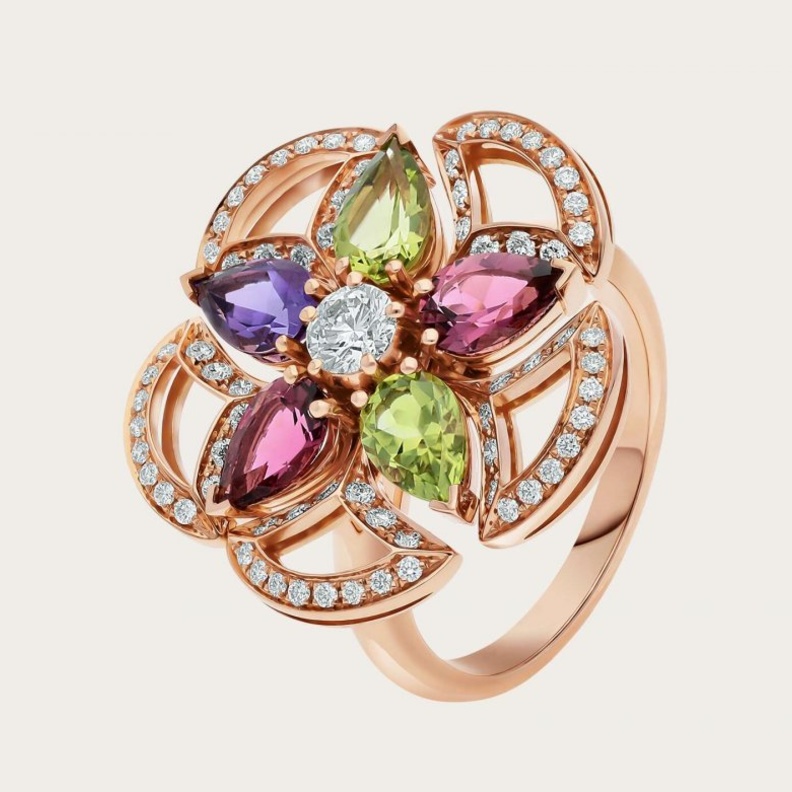 موديلات خواتم خطوبة باحجار ملونة لعروس 2019 من دار De Grisogono