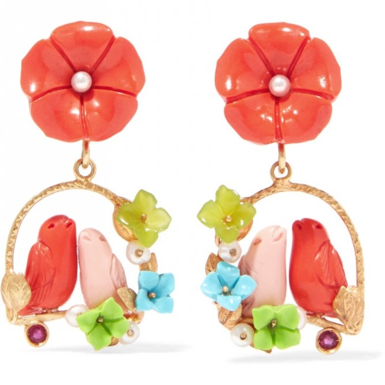 أقراط أحجار كريمة