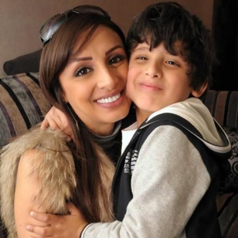 أنغام وابنها عبد الرحمن 