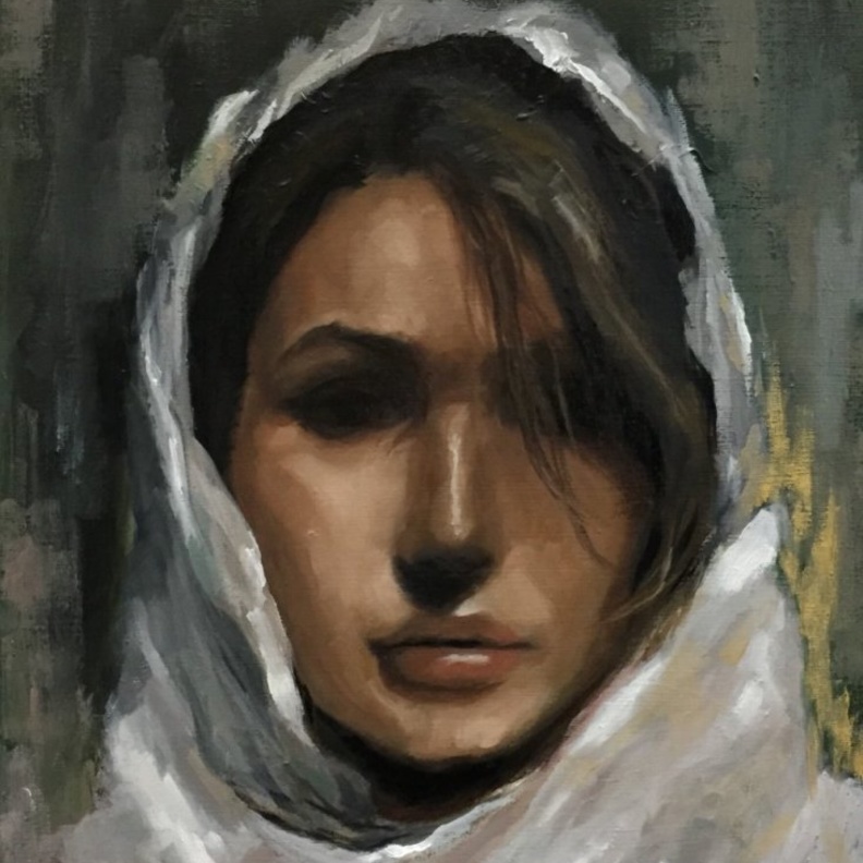 إحدى اعمال الرسامة السعودية غاده محمد