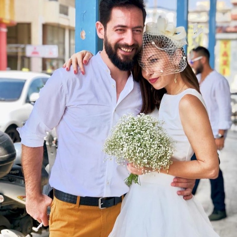 جورج صليبي خلال حفل الزفاف