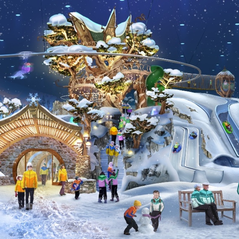 أكبر حديقة ألعاب ثلجية مغطاة في العالم على أرض الإمارات