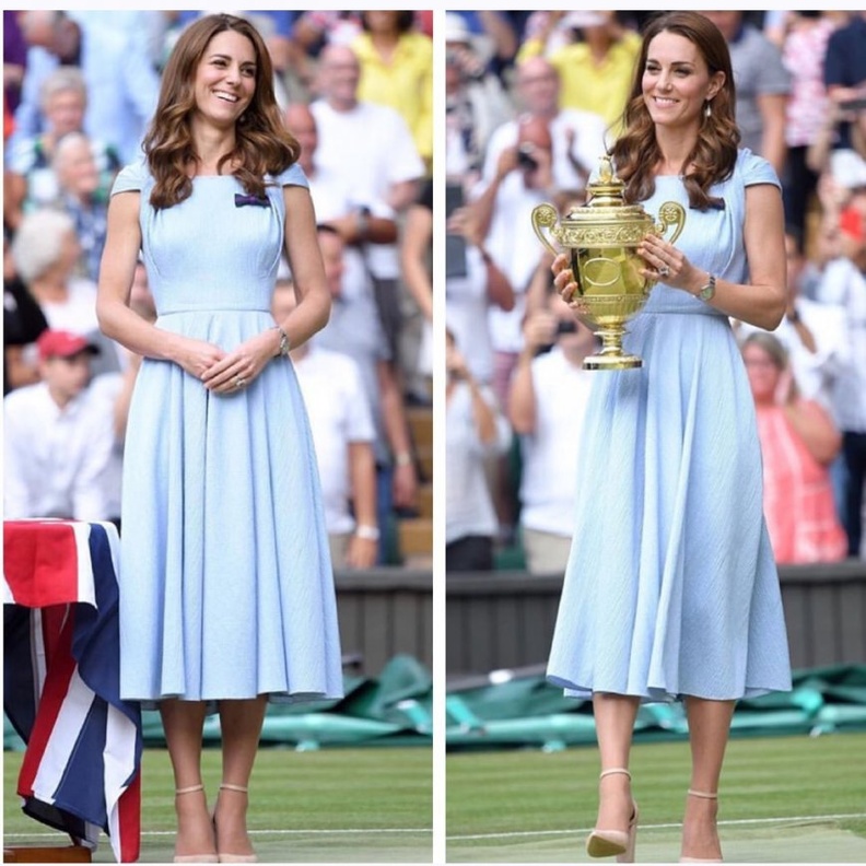 إطلالة الاميرة كيت ميدلتون kate Middleton خلال حضورها نهائي بطولة ويمبلدون Wimbledon للتنس