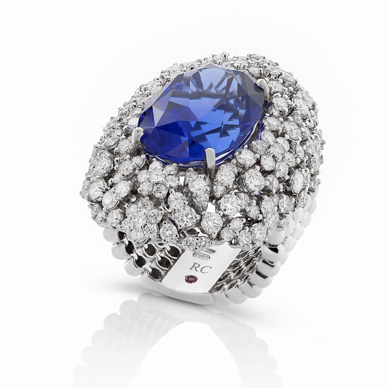 Mosaic Blue Sapphire Pendant 