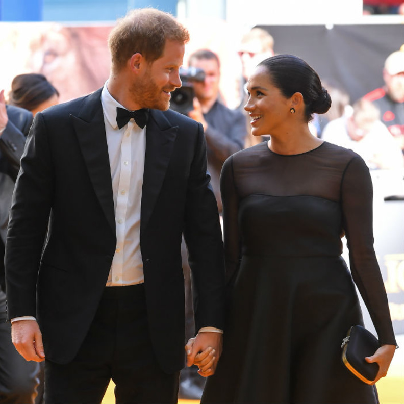 ميغان ماركل والأمير هاري في العرض الأول لفيلم Lion King