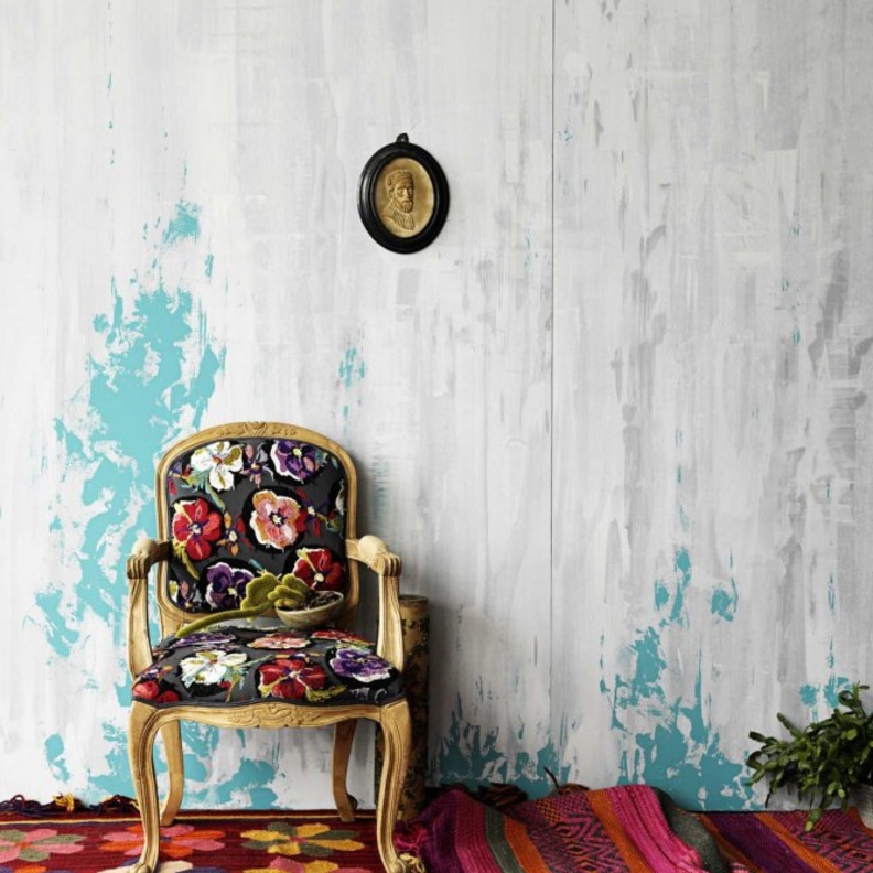 دهانات حوائط عصرية لغرف النوم مع مجموعة من المفارش والاكسسوارات