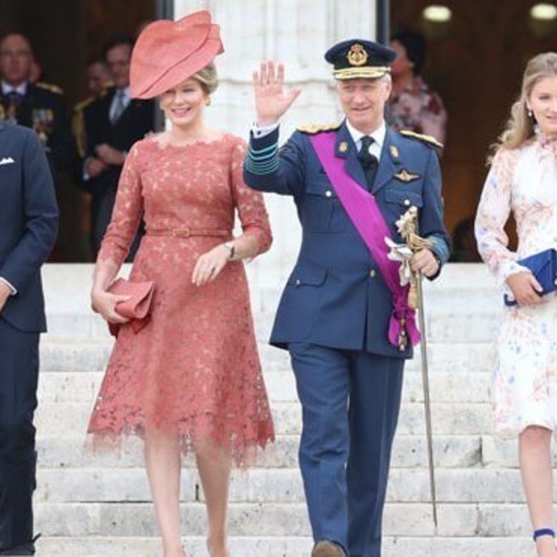 العائلة البلجيكية المالكة في احتفالات اليوم الوطني لبلجيكا