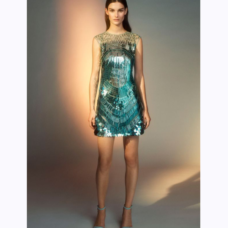 فستان سهرة قصير من Alberta Ferretti