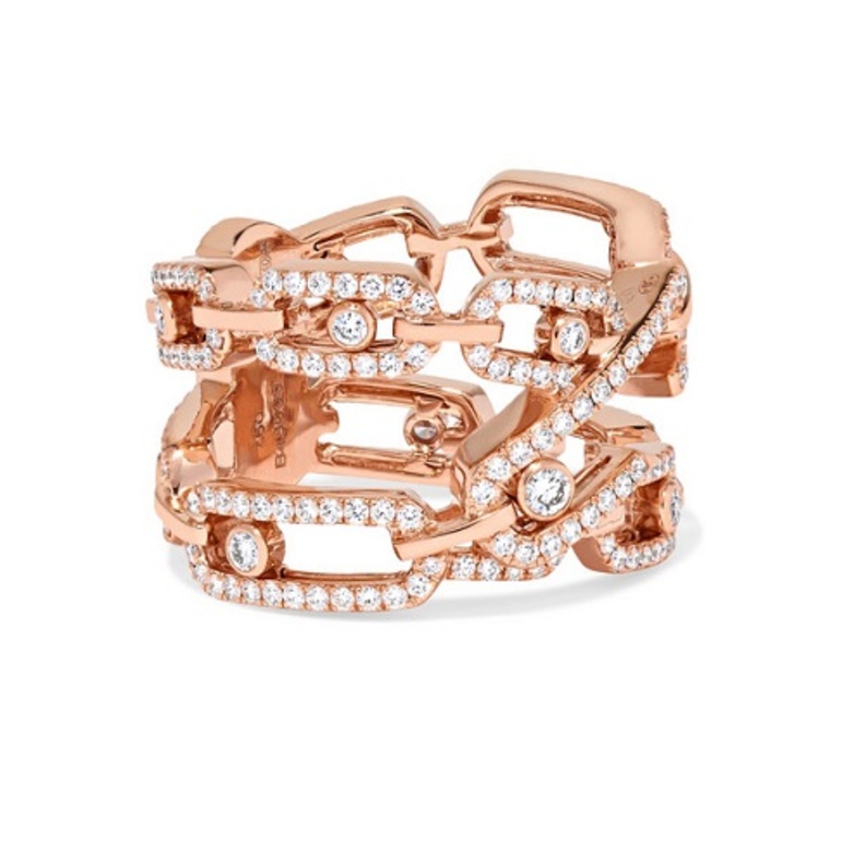 اسوارة ذهب عريض مكون من حلقتات ةمرصع بالماس من Shay Jewelry