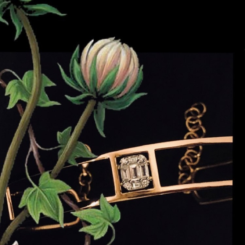 تصميم سلسلة بقطع الماس متدلية