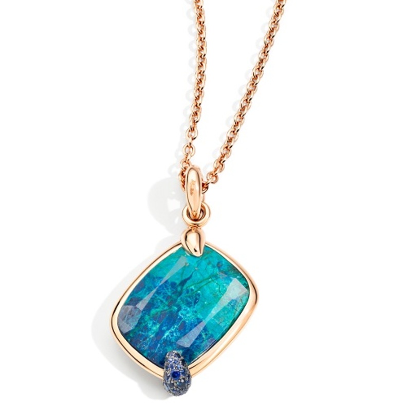 سلسال ذهب مع حجر الكريزيكولا من مجوهرات بوميلاتو Pomellato