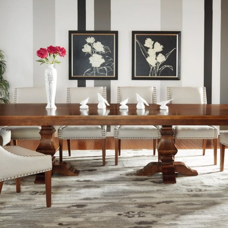 أحواض نباتات الزينة ببساطتها وجمالها تزيين طاولة الطعام